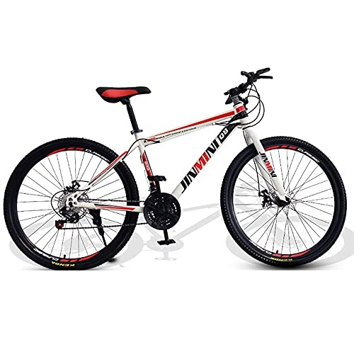 Vélo de montagnes : 24 / 26inch Adult Mountain Bikes 21-27 Speed Mens Womens Mountain Bicycles Youth Road Bikes with Disc Brakes and Suspension Forks (Color : Blue a Size : 24inch / 24Speed) (Red B 24inch / 27Speed)
