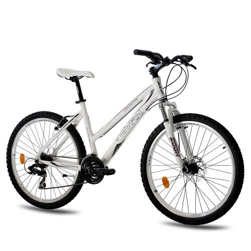 Vélo de montagnes : 26 KCP VTT en aluminium vélo vélo tovian Femme 21 vitesses Shimano Blanc – 66, 0 cm (26 pouces)