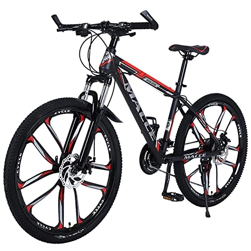 Vélo de montagnes : 26 pouces VTT pour femmes / hommes léger 21 / 24 / 27 vitesses vtt adultes vélos cadre en acier au carbone Suspension avant, H, 21 speed