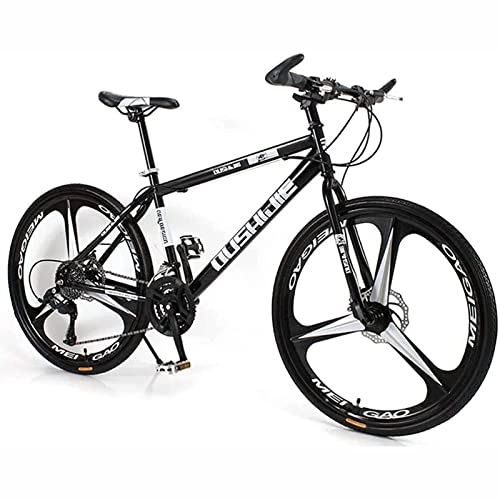Vélo de montagnes : 26 pouces VTT pour femmes / hommes léger 21 / 24 / 27 vitesses vtt adultes vélos cadre en acier au carbone Suspension avant, Noir, 21 speed