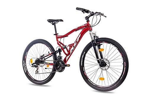 Vélo de montagnes : 27, 5 pouces vtt vélo KCP Attack Unisexe avec 21 vitesses Shimano TX rouge noir