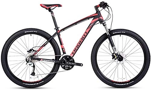 Vélo de montagnes : 27 vitesses Mountain Bikes, 27, 5 pouces Big Wheels Hardtail Mountain Bike, Aluminium de Adulte Femmes Hommes Cadre Tout Terrain VTT (Color : Black)