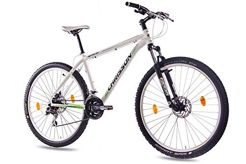 Vélo de montagnes : 29 "VTT en aluminium, Mountain Bike vélo chrisson Hitter SF Unisexe avec 24 g Disque Shimano 2 x SCHWALBE Blanc mat