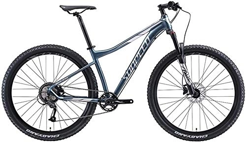 Vélo de montagnes : 9-Speed ​​Mountain Bikes, Adulte Big Wheels Hardtail VTT, Cadre en aluminium Suspension avant bicyclette, Mountain Trail Bike
