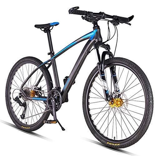Vélo de montagnes : AP.DISHU VTT 27 Vitesses Vélo De Montagne Adulte Femmes / Hommes Cadre en Aluminium Vélo De Montagne Suspension Avant Vélos Antidérapants, Bleu
