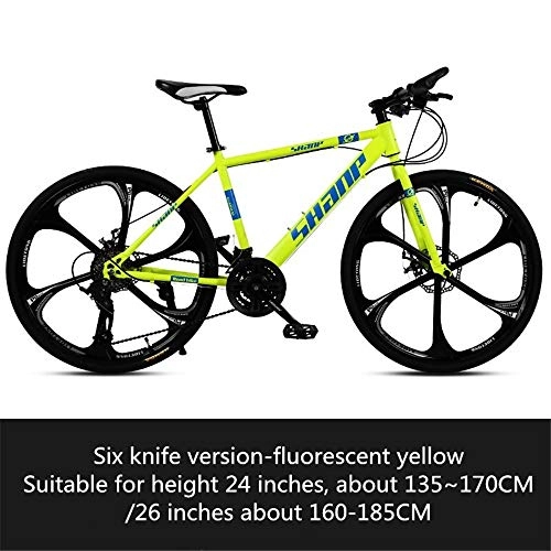Vélo de montagnes : B / H Vélo pour adulte et femme, vélo ultra léger avec amortissement des chocs Double disque Offroad VTT 005_21 Speed_26"