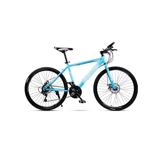 Vélo de montagnes : Bicycles for Adults Mountain Bike 30 Speed 26 inch Adult Men and Women Shock One Wheel Speed Racing Disc Brakes Off Road Student Bicycle (Color : Blue, Size : Large)