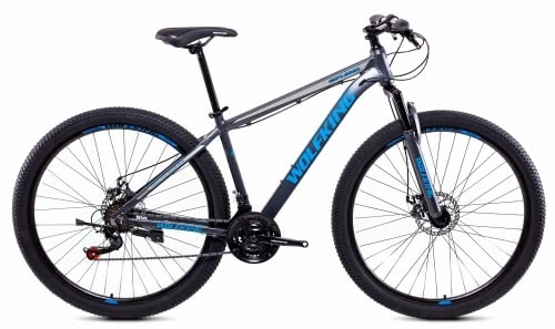 Vélo de montagnes : Bicystar Wolfking VTT 29" Bleu Adulte Unisexe, Gris / Azur