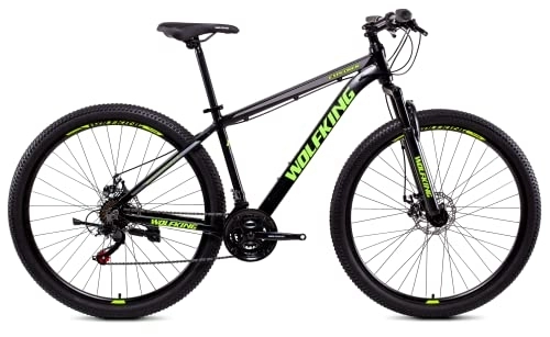 Vélo de montagnes : Bicystar Wolfking VTT 29" Noir / Vert Adulte Unisexe