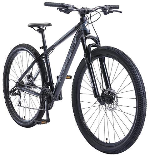 Vélo de montagnes : BIKESTAR VTT en Aluminium, Frein à Disque, 21 Vitesses Shimano, 29 Pouces | Mountainbike Cadre 17" Pouces MTB Suspension Avant | Bleu