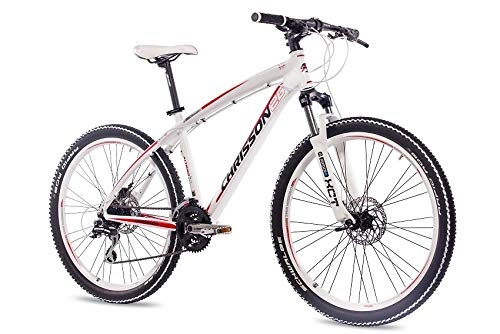 Vélo de montagnes : CHRISSON '26 pouces vtt en aluminium, VTT Vélo altero 1.0 Unisexe avec 24 g Shimano 2 x Disk BLANC MAT