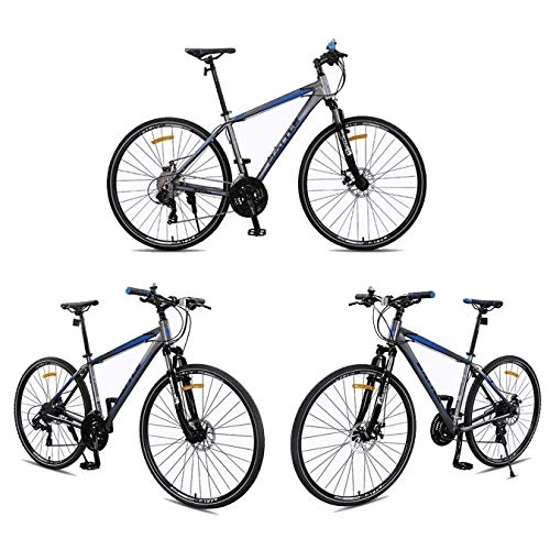 Vélo de montagnes : Dsrgwe VTT, 26inch VTT, Vélos de Montagne en Alliage d'aluminium, Double Frein à Disque et Suspension Avant Lock, 27 Vitesses (Color : Black+Blue)