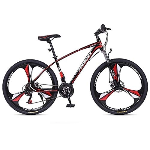 Vélo de montagnes : Dsrgwe VTT, Mountain Bike, Cadre en Acier au Carbone Vélos hardtails, Double Frein à Disque et Suspension Avant, 26 Pouces, Roue 27.5inch (Color : Black+Red, Size : 27.5inch)
