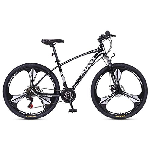 Vélo de montagnes : Dsrgwe VTT, Mountain Bike, Cadre en Acier au Carbone Vélos hardtails, Double Frein à Disque et Suspension Avant, 26 Pouces, Roue 27.5inch (Color : Black+White, Size : 26inch)
