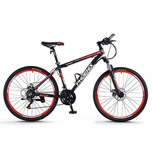 Vélo de montagnes : Dsrgwe VTT, VTT, Cadre en Alliage d'aluminium Vélos hardtails, Double Frein à Disque et Suspension Avant, 26 Pouces, 27.5inch Roues (Color : Black+Red, Size : 26inch)