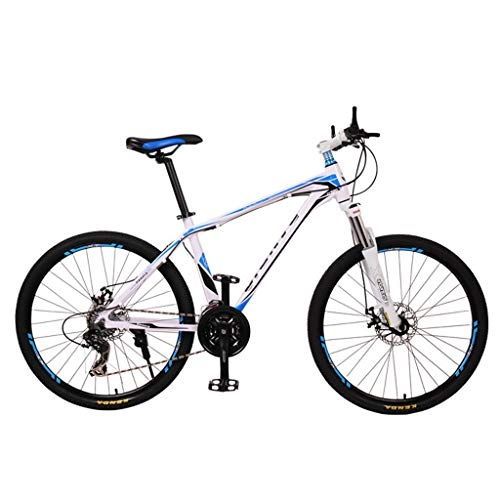 Vélo de montagnes : Estrella-L Vélo de montagne avec cadre en aluminium et double freins à disque - Facile à installer (66 cm, 30 vitesses), bleu