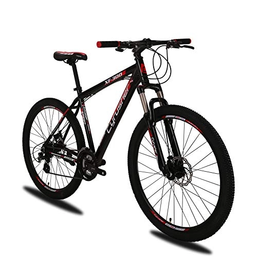 Vélo de montagnes : Extrbici XF300 Nouveau vélo de Montagne à 24 Vitesses 27, 5 'pneumatique Fourche à Suspension en Alliage d'aluminium de 19 Pouces VTT Queue Dure de vélo Frein Double Disque Rouge