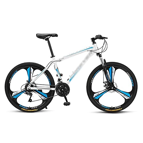 Vélo de montagnes : FBDGNG VTT pour adultes et adolescents 24 / 27 vitesses, cadre en acier au carbone, roues de 66 cm, système de frein à double disque (taille : 24 vitesses, couleur : bleu)