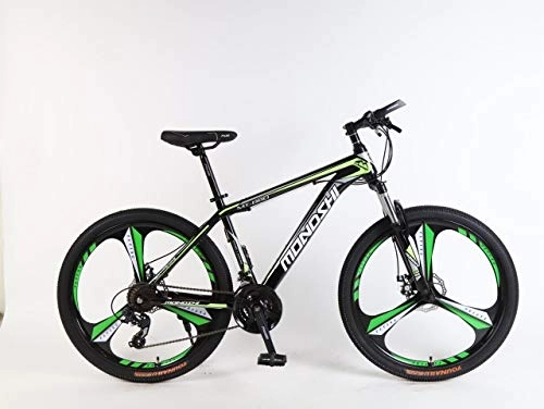 Vélo de montagnes : FT 26 Pouces Cadre en Alliage d'aluminium de Frein de vélo de Disque 24 Vitesse de Montagne amortisseurs en Acier au Carbone, Vert