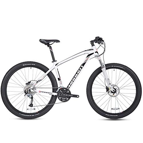 Vélo de montagnes : GJZM Mountain Bike 27-Mountain Mountain Vikes, 27.5 inch Big Wheels Hardtail Mountain Bike, Adult Women Men's Aluminium Frame All Terrain Mountain Bike, White