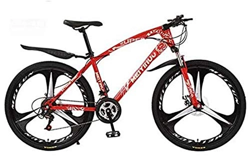 Vélo de montagnes : GMZTT Vlo Unisexe VTT Vlo for Adultes, Cadre en Acier Haute teneur en Carbone Tout Terrain Semi_Rigide de Montagne (Color : Red, Size : 26 inch 27 Speed)