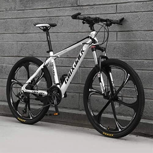 Vélo de montagnes : Générique Vélo, VTT pour Adultes 26 Pouces City Road Bicycle, Mens VTT Sports Loisirs (Couleur : Blanc Noir, Taille : 30 Vitesses)