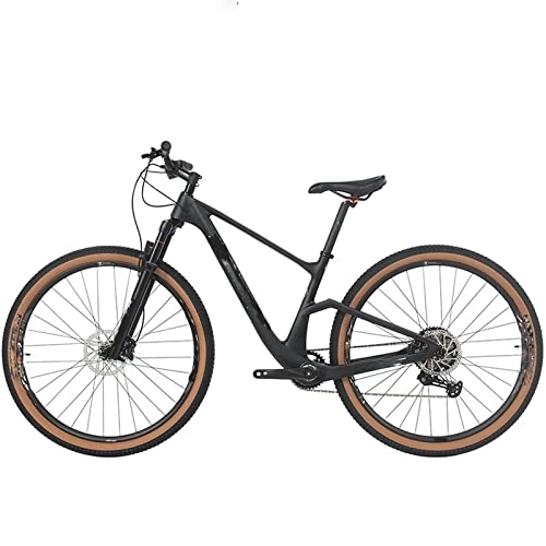 Vélo de montagnes : HESND zxc Vélos pour adultes VTT en carbone Vitesse Carbon Boost Thru Axle Frein à disque Fourche de suspension complète