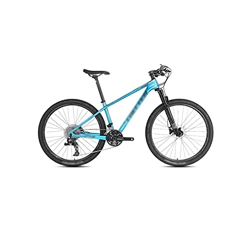 Vélo de montagnes : HESND zxc Vélos pour adultes, vélo de montagne en carbone 27, 5 / 29 pouces (Couleur : bleu, taille : 27, 5 x 15)