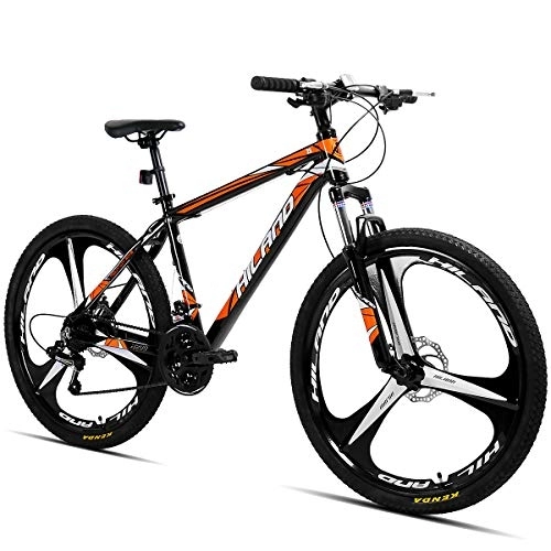 Vélo de montagnes : Hiland VTT 3 / 6 / multi-rayons, transmission Shimano 21 vitesses, cadre en aluminium 66 cm, frein à disque pour homme, femme et homme