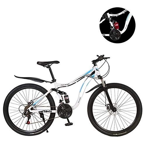 Vélo de montagnes : Hzyyzh Vélo de montagne pour adulte, cadre rigide, 66 cm, vélo de ville, vélo d'étudiant, vélo mécanique, frein à disque blanc, 24 vitesses