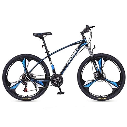 Vélo de montagnes : JLQWE Vélo VTT Mountain Bike, Cadre en Acier Au Carbone Hommes / Femmes Vélos Semi-Rigide, Suspension Double Disque De Frein Avant, 26 / 27, 5 Pouces Roue (Color : Blue, Size : 27.5inch)