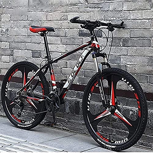 Vélo de montagnes : Jrechio Bicycle de Montagne de 26 Pouces Bicycle en Aluminium léger Double Disque Frein à Queue de Montagne Black Red 30 Vitesses sunyangde
