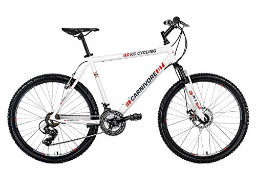 Vélo de montagnes : KS Cycling Carnivore VTT semi rigide Blanc 26'' / 52 cm