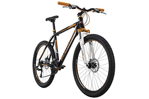 Vélo de montagnes : KS Cycling Mixte - Vélo VTT Hardtail 26" Compound Blanc RH 51cm Noir Orange 26