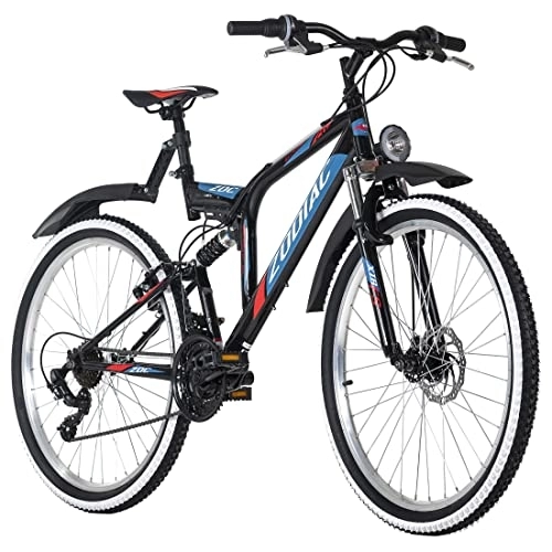 Vélo de montagnes : KS Cycling VTT ATB Fully 26" Zodiac Noir / Rouge RH 48 cm Adulte Unisexe, Zoll