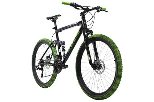 Vélo de montagnes : KS Cycling VTT Fully 26" Crusher Noir RH 51 cm Vert Noir 26"