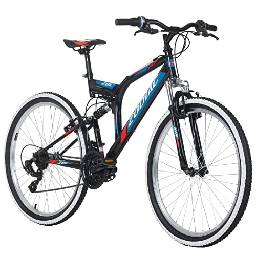Vélo de montagnes : KS Cycling VTT Fully 26'' Zodiac Noir / Rouge RH 48 cm Adulte Unisexe, 26 Zoll