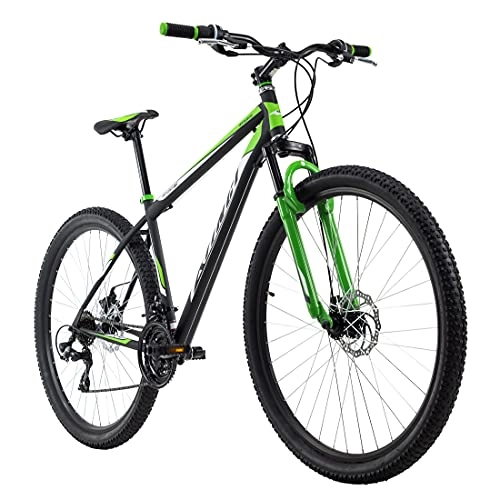 Vélo de montagnes : KS Cycling VTT Hardtail 29'' Xtinct Noir / Vert RH 56 cm Mixte-Adulte, 29 Zoll