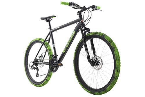 Vélo de montagnes : KS Cycling VTT Hardtail Crusher 26" Noir RH 56 cm Vert Noir 26"