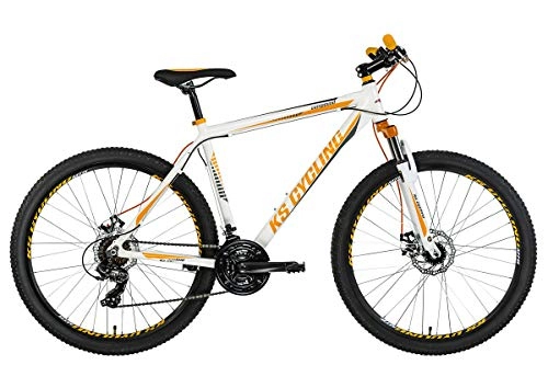 Vélo de montagnes : KS Cycling VTT Semi-Rigide 27, 5'' Compound Blanc-Orange TC 51 cm Adulte Unisexe, 51