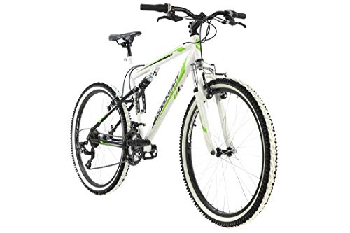 Vélo de montagnes : KS Cycling Vélo VTT Fully 26" Scrawler pour Homme Blanc RH 48 cm