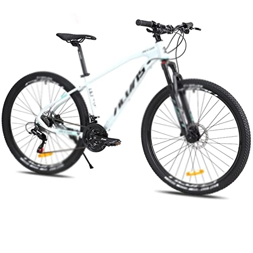Vélo de montagnes : LANAZU VTT, vélo à Transmission en Aluminium, vélo Tout-Terrain à Frein à Disque hydraulique, adapté aux Adultes (White Black)