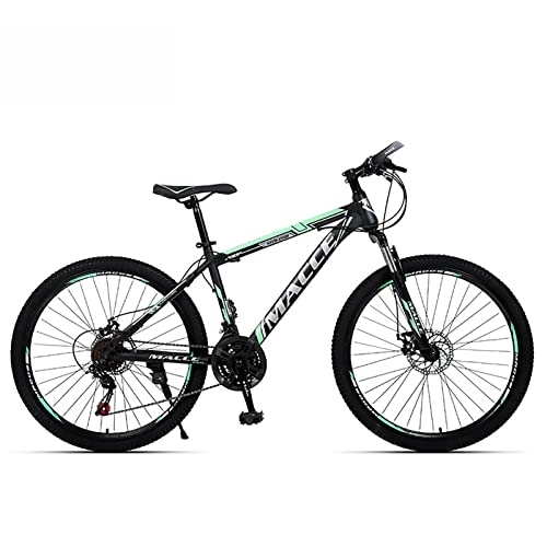 Vélo de montagnes : LapooH 26 Pouces VTT pour Femmes / Hommes léger 21 / 24 / 27 Vitesses VTT Adultes vélos Cadre en Acier au Carbone Suspension Avant, A, 21 Speed
