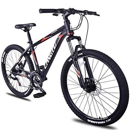 Vélo de montagnes : LC2019 26 Pouces VTT Adulte, 21 Vitesses en Aluminium Cadre Hardtail VTT, Enfants Terrain VTT, Antidérapage Vélos (Color : Red)