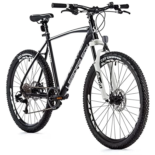 Vélo de montagnes : Leader Fox Factor Vélo de montagne en aluminium 8 vitesses avec freins à disque Rh 46 cm Noir et blanc