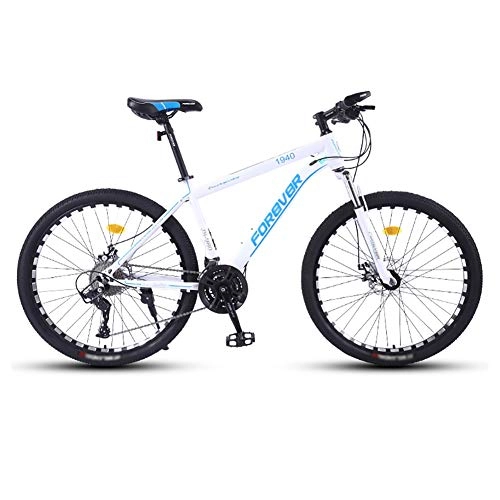 Vélo de montagnes : LIUCHUNYANSH BMX Dirt Vélos de Route VTT Adulte Vélo Route Vélos de VTT Hommes 24 Speed ​​26 Pouces Roues for Femmes (Color : White)