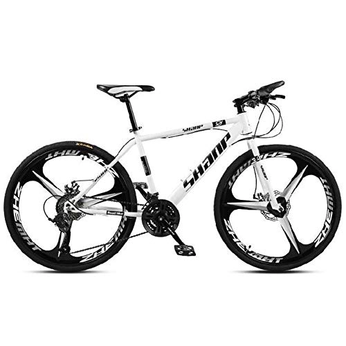 Vélo de montagnes : Llan Mountain Country Bike, 24 / 26 Pouces Double Frein à Disque, VTT for Adultes, VTT avec siège réglable, Noir, 3 Cutter (Color : 24-Speed, Size : 26 inch)