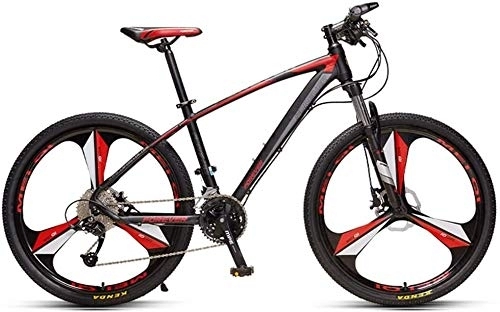 Vélo de montagnes : Mens Mountain Bikes, Adulte Femmes 33 Vitesse Vélo de montagne, VTT Semi-rigide avec double disque de frein, vélo de banlieue, Spoke Gray, (Color : 3 Spoke Black)