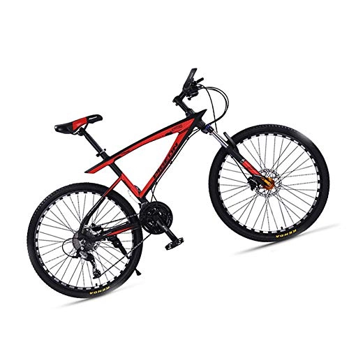Vélo de montagnes : MIRC Vélo de Montagne Ultra-léger, vélo ultraléger pour Adulte, Changement de Vitesse Intelligent de 26 Pouces, vélo de Montagne Alpin de 26 Pouces / 33 Vitesses / Adulte à Double Amortisseur, Red