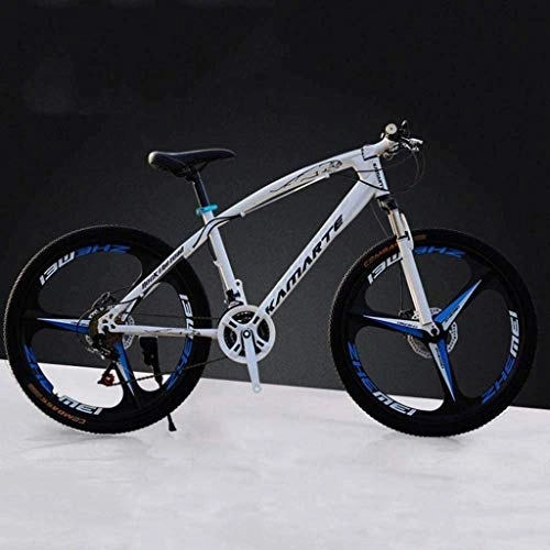 Vélo de montagnes : MJY Vélo 26 pouces VTT, vélo à queue dure en acier à haute teneur en carbone, vélo léger avec siège réglable, frein à disque double, fourche à ressort, H, 24 vitesses 6-11